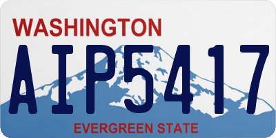 WA license plate AIP5417