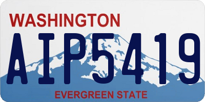 WA license plate AIP5419