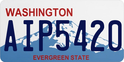 WA license plate AIP5420