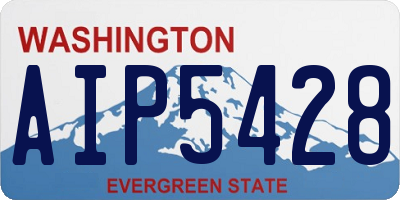 WA license plate AIP5428