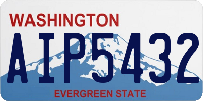 WA license plate AIP5432