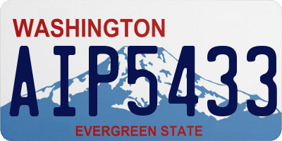 WA license plate AIP5433