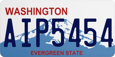 WA license plate AIP5454