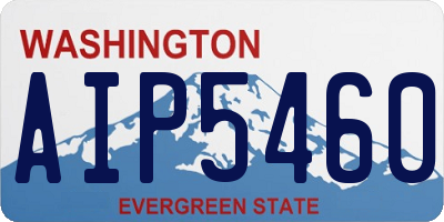 WA license plate AIP5460