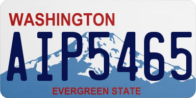 WA license plate AIP5465
