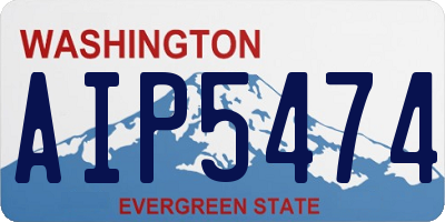 WA license plate AIP5474