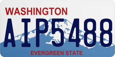 WA license plate AIP5488