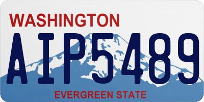 WA license plate AIP5489