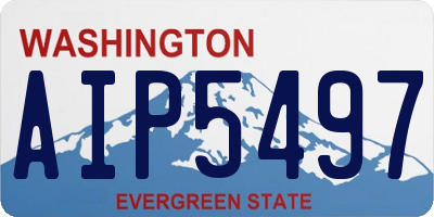 WA license plate AIP5497