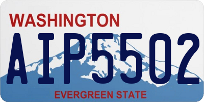WA license plate AIP5502