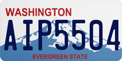 WA license plate AIP5504