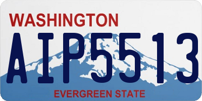 WA license plate AIP5513
