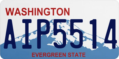 WA license plate AIP5514