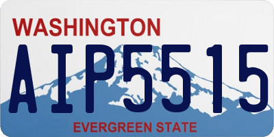 WA license plate AIP5515
