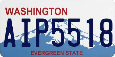 WA license plate AIP5518