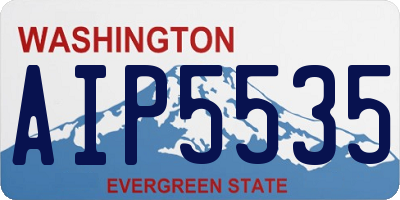 WA license plate AIP5535