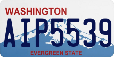 WA license plate AIP5539
