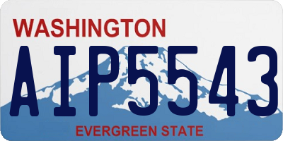 WA license plate AIP5543