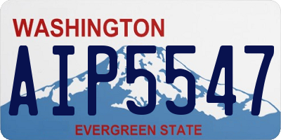 WA license plate AIP5547