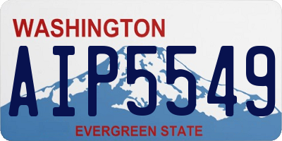 WA license plate AIP5549