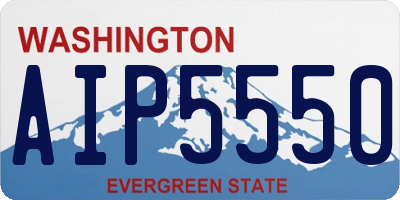 WA license plate AIP5550