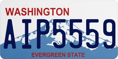 WA license plate AIP5559
