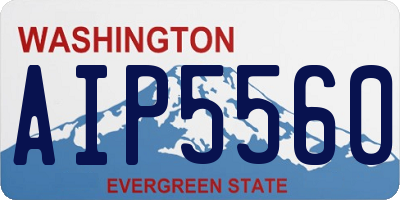 WA license plate AIP5560