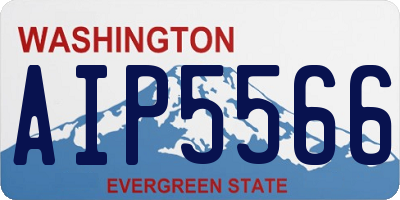 WA license plate AIP5566