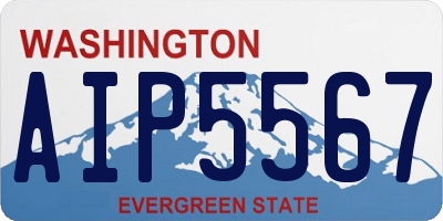 WA license plate AIP5567