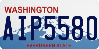 WA license plate AIP5580