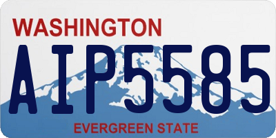 WA license plate AIP5585