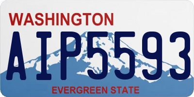 WA license plate AIP5593