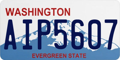 WA license plate AIP5607