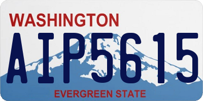 WA license plate AIP5615