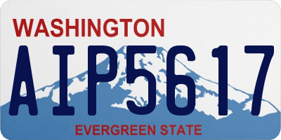 WA license plate AIP5617