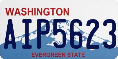 WA license plate AIP5623
