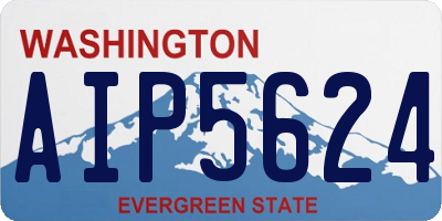 WA license plate AIP5624
