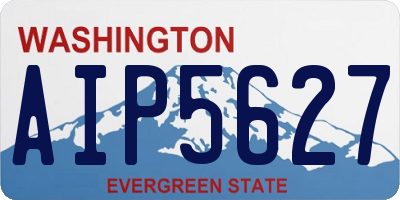 WA license plate AIP5627