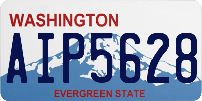 WA license plate AIP5628