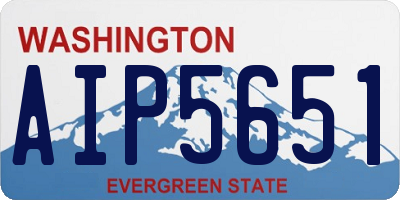 WA license plate AIP5651