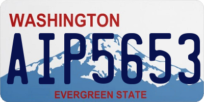 WA license plate AIP5653