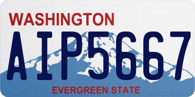 WA license plate AIP5667