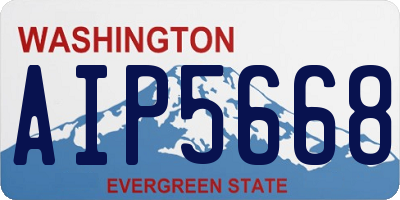 WA license plate AIP5668