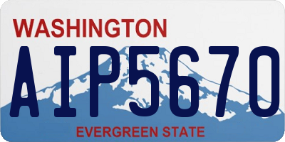 WA license plate AIP5670