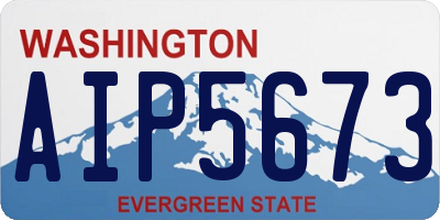 WA license plate AIP5673