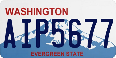 WA license plate AIP5677