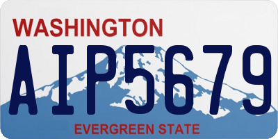 WA license plate AIP5679