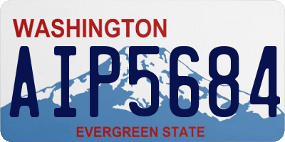 WA license plate AIP5684