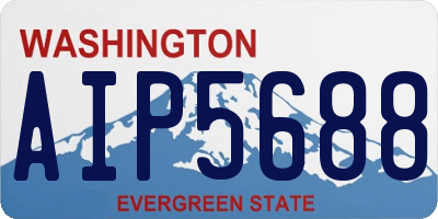 WA license plate AIP5688