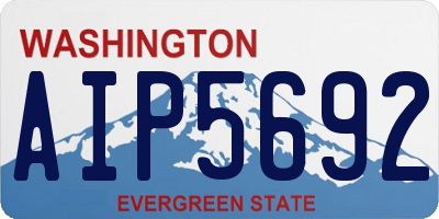 WA license plate AIP5692